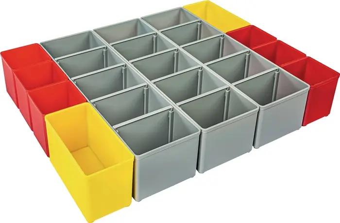 Produktfoto 1 von Einteilungsset I3 iB 72 B349xT265xH63mm blau/gelb/orange/rot/grün/grau