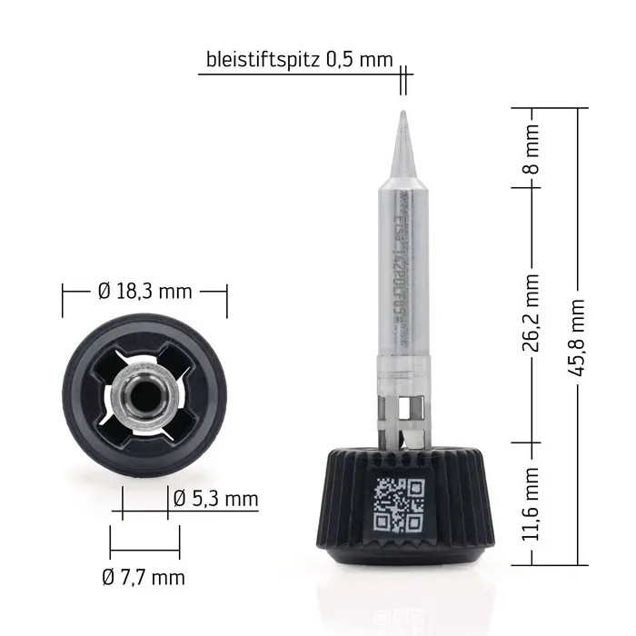 Produktfoto 1 von Lötspitze bleistiftspitz B.0,5mm 0142PDLF05/SB ERSA