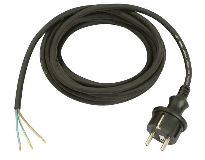 Produktfoto 1 von Anschlussleitung H07RN-F 3x1,5mm² 5m Schutzkon.st.schwarz WEINGÄRTNER