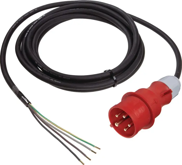 Produktfoto 1 von Anschlussleitung H07RN-F 5x1,5mm² 5m CEE-Stecker,5-polig schwarz
