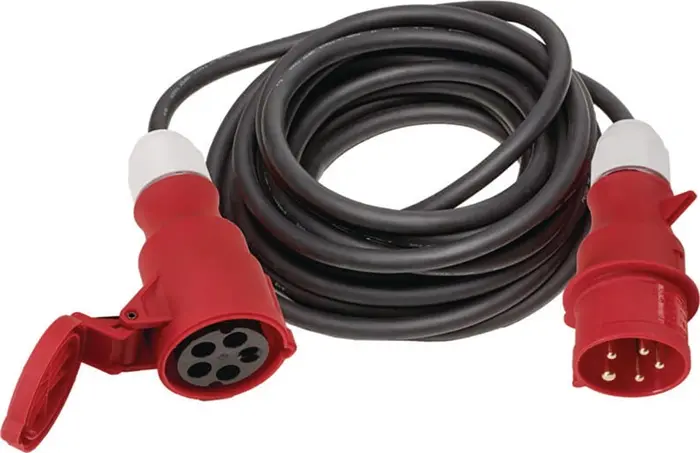 CEE-Verlängerung 16 A 400 V 25m H07RN-F 5x2,5mm² schwarz IP44
