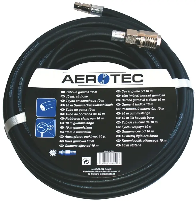 Produktfoto 1 von Druckluftschlauch ID 9mm L.10m Kuppl.DN 7,2 AEROTEC