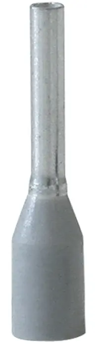 Produktfoto 1 von Aderendhülse L.L1/L2 14,0/8,0mm grau m.Ku.-Kragen 100St./Btl.