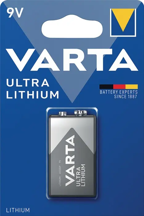Produktfoto 1 von Batterie ULTRA Lithium 9 V 6LP3146 1150 mAh 6122 1 St./Bl.VARTA