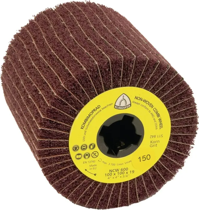 Produktfoto 1 von Satinierwalze NCW 600 S COMBI 100 Ø100xB100mm 19mm KLINGSPOR