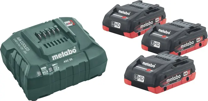 Produktfoto 1 von Akku-Set Basic 4,0 LiHD 18 V 3x4 (LiHD) Ah METABO