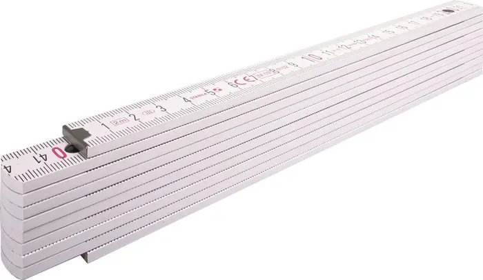 Produktfoto 1 von Gliedermaßstab 1407 L.2m B.1,70cm mm/cm EG III Buchenholz weiß STABILA