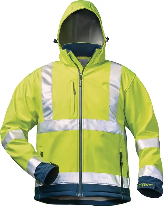 Produktfoto 1 von Warnschutz-Softshelljacke LIAM Gr.XXL fluoresz.gelb/marine ELYSEE