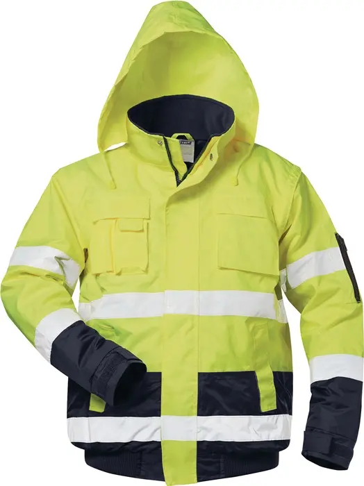 Produktfoto 1 von Warnschutz-Pilotjacke HASSO Gr.L fluoresz.gelb/marine SAFESTYLE