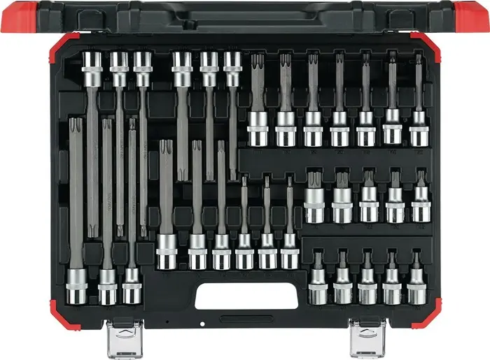 Produktfoto 1 von Steckschlüsselsatz R6800 3032 32-tlg.1/2 Zoll f.Innen-Torx-Schrauben GEDORE RED