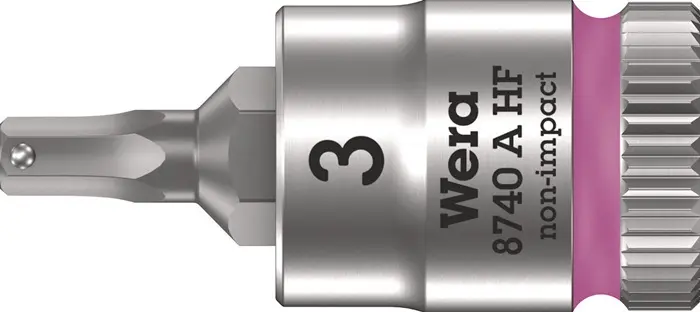 Produktfoto 1 von Steckschlüsseleinsatz 8740 A HF 1/4 Zoll SW 3mm L.28mm WERA