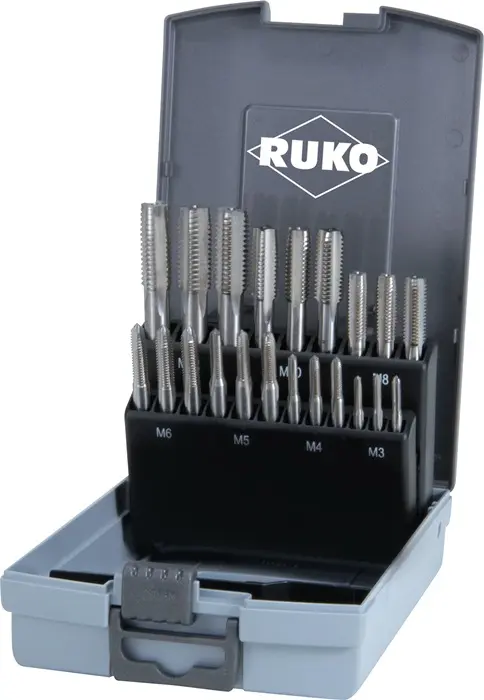 Produktfoto 1 von Handgewindebohrersatz DIN 352 M3-M12 21-tlg.HSS RUKO