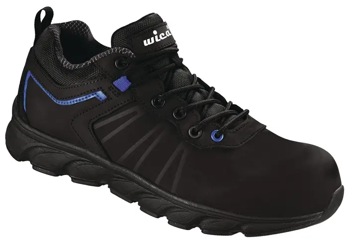 Produktfoto 1 von Sicherheitsschuh VEZZO Gr.45W.10,5 schwarz/blau S3 SRC EN20345 Action-Nubuk WICA