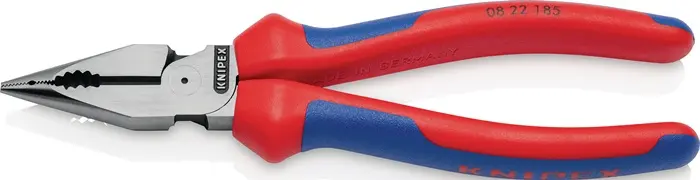 Produktfoto 1 von Spitzkombizange L.185mm pol.Comfort-Griff schwarz atram.KNIPEX