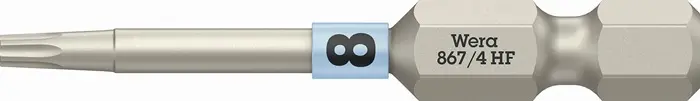 Produktfoto 1 von Bit 867 TORX® HF 1/4 Zoll TX 8 L.50mm m.Farbleitsystem WERA
