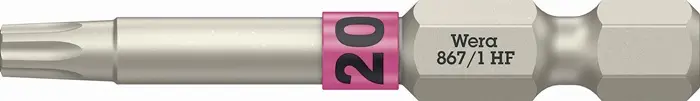 Produktfoto 1 von Bit 867 TORX® HF 1/4 Zoll TX 20 L.50mm m.Farbleitsystem WERA