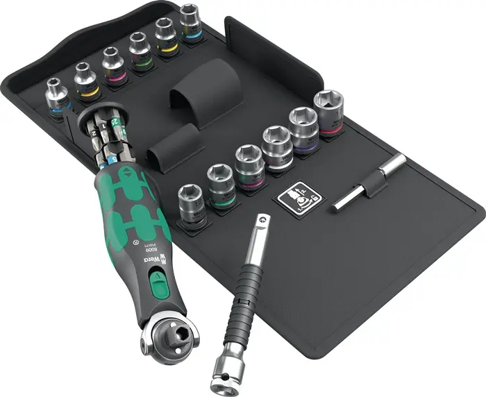 Produktfoto 1 von Steckschlüsselsatz 8009 Zyklop Pocket Set 3 27-tlg.3/8Zoll+1/4 Zoll WERA