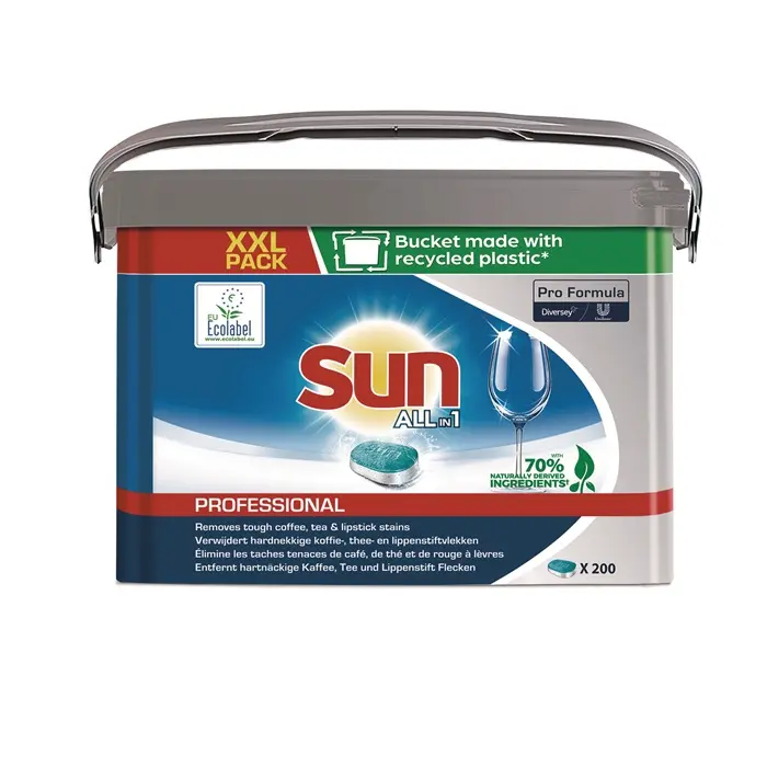 Produktfoto 1 von Geschirrreiniger-Tabs Prof.All in 1 200 Tabs Eimer SUN