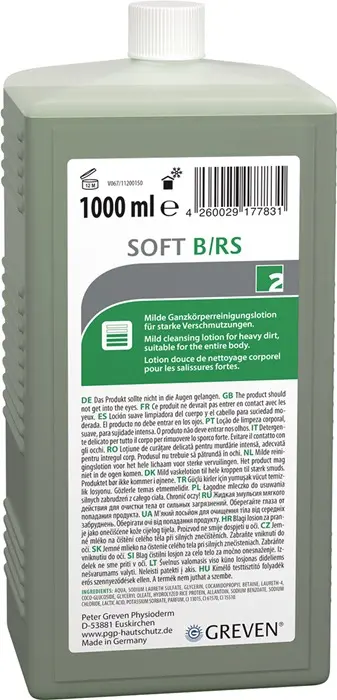 Produktfoto 1 von Hautreinigungslotion GREVEN® SOFT B/RS 1l Flasche f.9000 473 400