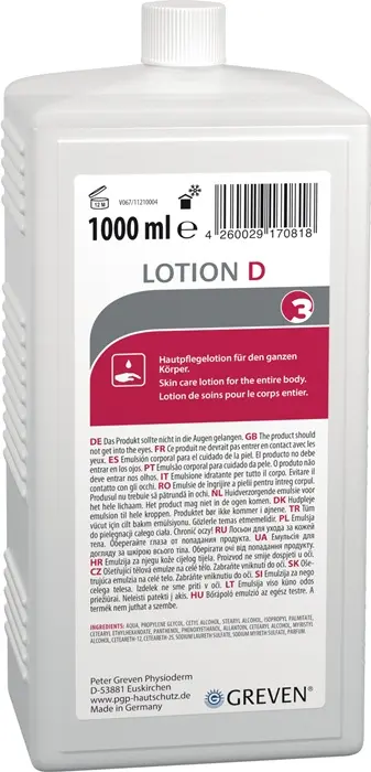 Produktfoto 1 von Hautpflegelotion GREVEN® LOTION D 1l silikonfrei,parfümiert GREVEN