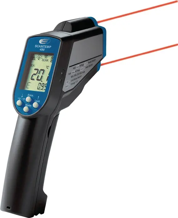 Produktfoto 1 von Infrarotthermometer -60 bis+1000GradC 2xTyp AAA TFA