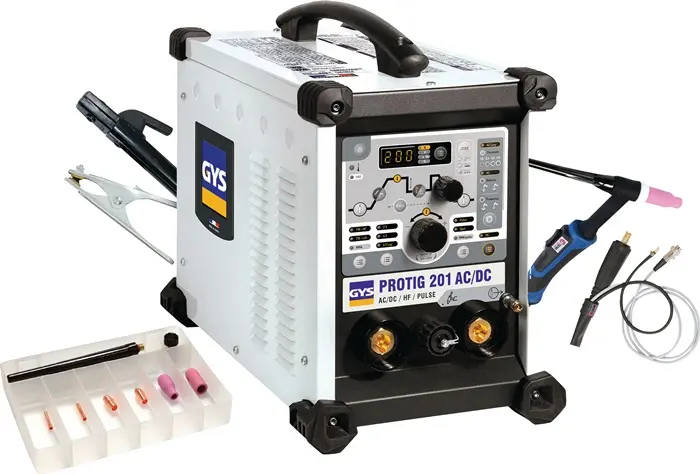 TIG-Schweißanlage PROTIG 201 AC/DC HF FV m.Zub.10 -200 A gasg.GYS