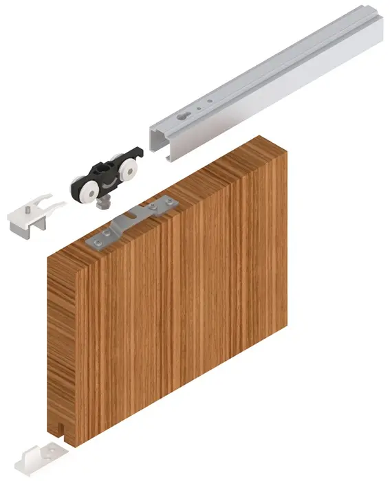 Produktfoto 1 von Schiebetürsystem MK-L 80 80kg HLT ab 20mm Kompletts.HELM