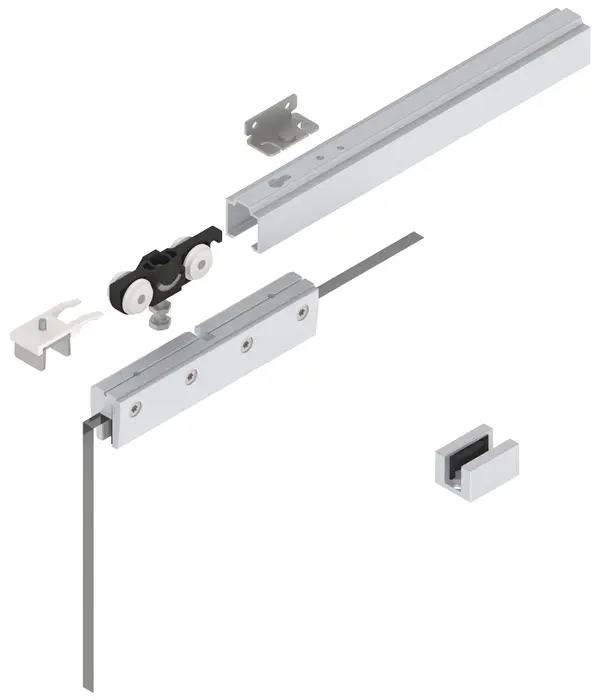 Produktfoto 1 von Schiebetürsystem MK-L 80 80kg GLT ESG 8/10mm Kompletts.HELM