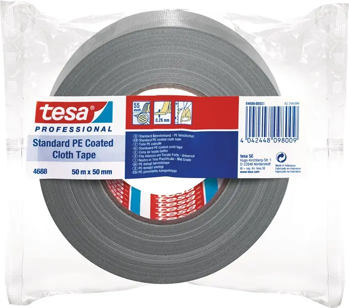 Produktfoto 1 von Gewebeband tesaband® Stand.4688 silber-matt L.50m B.50mm Rl.TESA