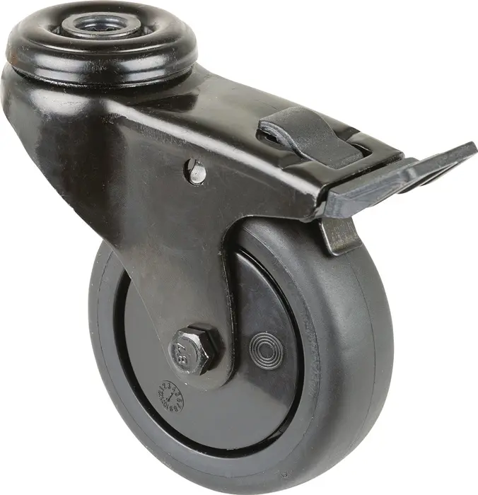 Produktfoto 1 von Lenkrolle m.Festst.D.75mm Trgf.75kg Rückenloch 10,2 m.Festst.