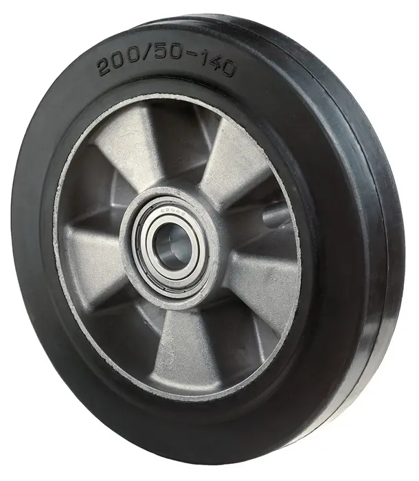 Produktfoto 1 von Lenkrad Elastik-Vollgummi Naben-L.60mm Rad-B.50mm D.180mm BS ROLLEN