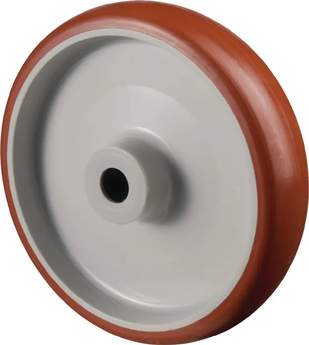 Produktfoto 1 von Ersatzrad D.125mm Trgf.230kg Polyurethan,rot Achs-D.15mm Nabenl.44mm BS ROLLEN