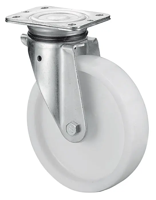 Produktfoto 1 von Schwerlast-Lenkrolle D.125mm Trgf.300kg Ku.Platte L105xB85mm BS ROLLEN