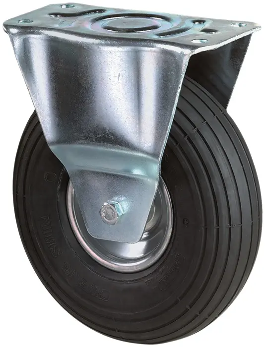 Produktfoto 1 von Luftrad D.200mm Trgf.75kg Bockrolle m.Platte Rillenprofil BS ROLLEN