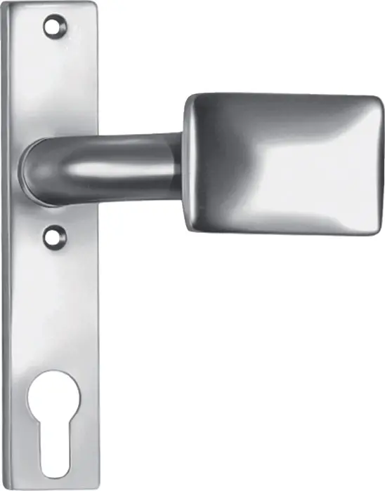 Produktfoto 1 von Türknopf-Kurzschild 486ZD fest/drehb.LM F1/silberf.4-KT.8mm AMF