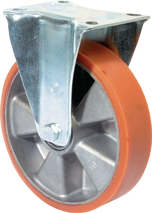 Produktfoto 1 von Bockrolle 200mm 300kg Guß-PUR 135x110mm Alu.BS ROLLEN