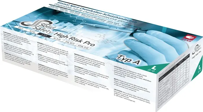 Produktfoto 1 von Einw.-Handsch.HighRisk Pro Gr.L blau PSA III Nitril
