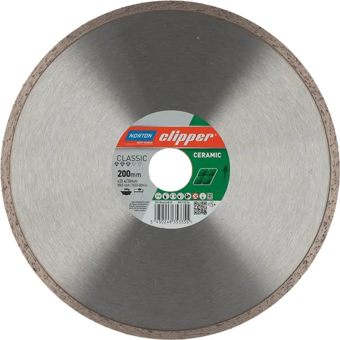 Produktfoto 1 von Diamanttrennscheibe Classic Ceramic D.200mm Bohr.30/25,4mm 1,7mm NORTON CLIPPER