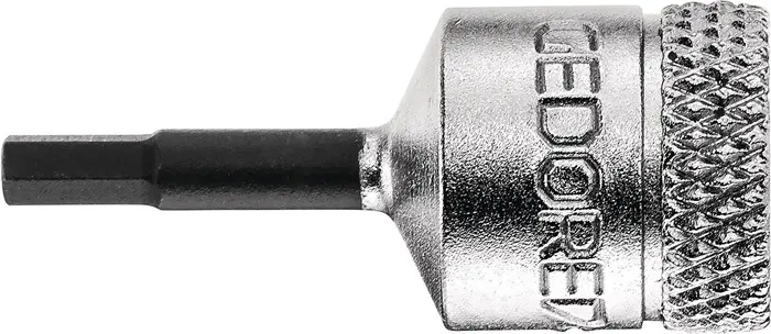 Produktfoto 1 von Steckschlüsseleinsatz IN 20 1/4 Zoll Innen-6-kant SW 5mm L.37mm GEDORE