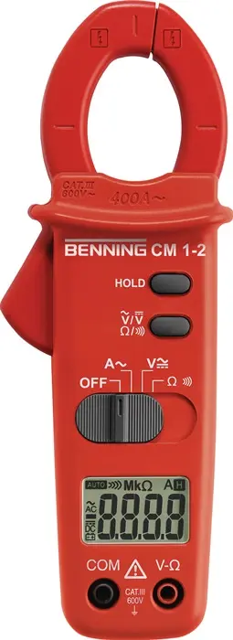Produktfoto 1 von Stromzangenmultimeter CM 1-2 0,1 A-400 A CAT III 600 V BENNING