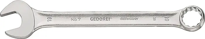Produktfoto 1 von Ringmaulschlüssel 7 SW 23mm L.270mm Form A CV-Stahl GEDORE