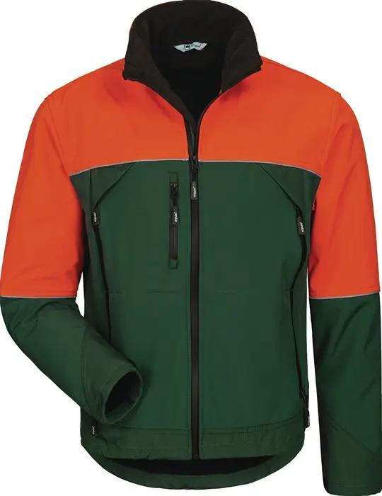 Produktfoto 1 von Waldarbeiter-Softshelljacke SANDDORN Gr.XL grün/orange ELYSEE