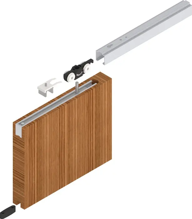 Produktfoto 1 von Schiebetürsystem 73 ME-A 80kg HLT ab 35mm Kompletts.HELM