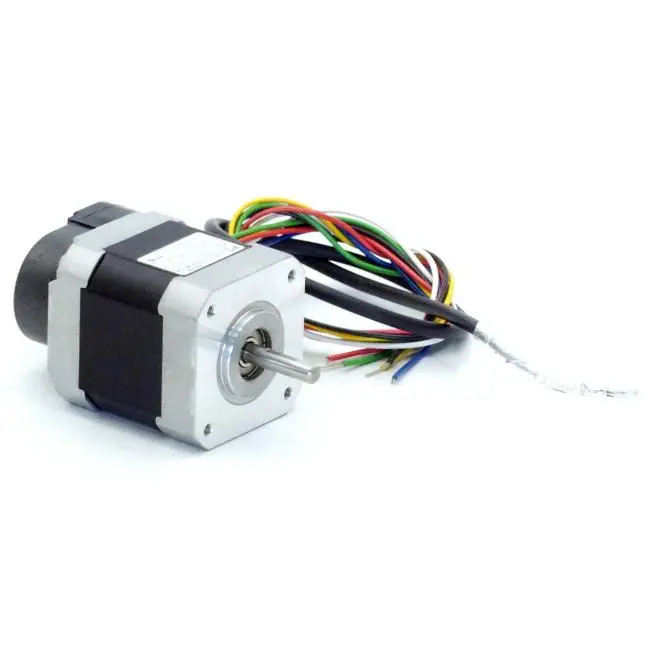 Produktfoto 1 von EC MOTION NEMA17 2-Phasen-Schrittmotor 1.8° 0.32Nm Litzen:6 1.2A Frontwelle:5mm Encoder Line Driver