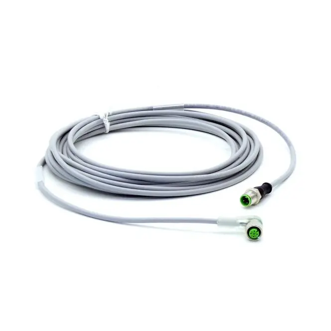Produktfoto 1 von MURRELEKTRONIK M12 St. 0° / M12 Bu. 90° A-kod. LED PUR 4x0,34 gy UL/CSA + drag chain 6m