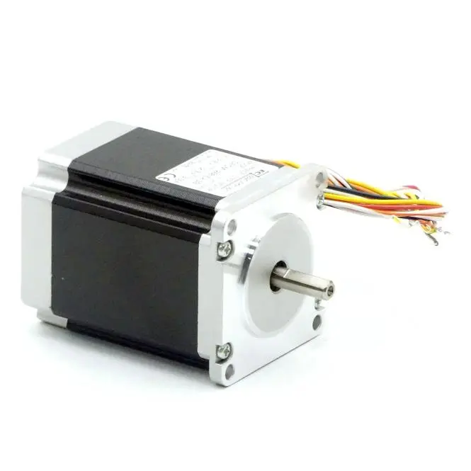 Produktfoto 1 von EC MOTION NEMA23 2-Phasen-Schrittmotor 1.8° 1.35Nm Litzen:8 2.3A 2-Wellenenden:6.35mm