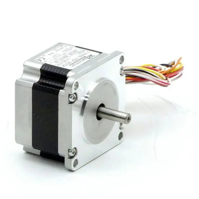 Produktfoto 1 von EC MOTION NEMA23 2-Phasen-Schrittmotor 1.8° 0.39Nm Litzen:8 1.0A Frontwelle:6.35mm