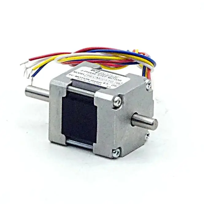 Produktfoto 1 von EC MOTION NEMA11 2-Phasen-Schrittmotor 1.8° 0.078Nm Litzen:4 0.7A 2-Wellenenden:5mm