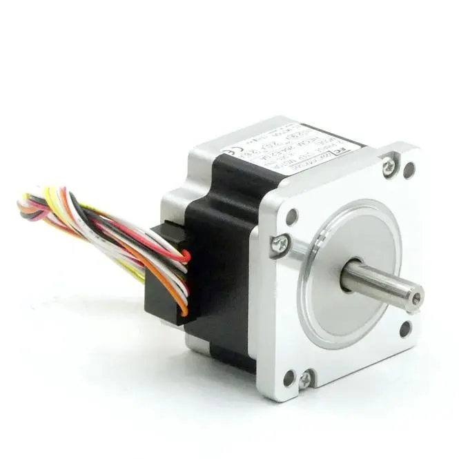 Produktfoto 1 von EC MOTION NEMA24 2-Phasen-Schrittmotor 1.8° 0.85Nm Litzen:8 2.0A Frontwelle:8mm