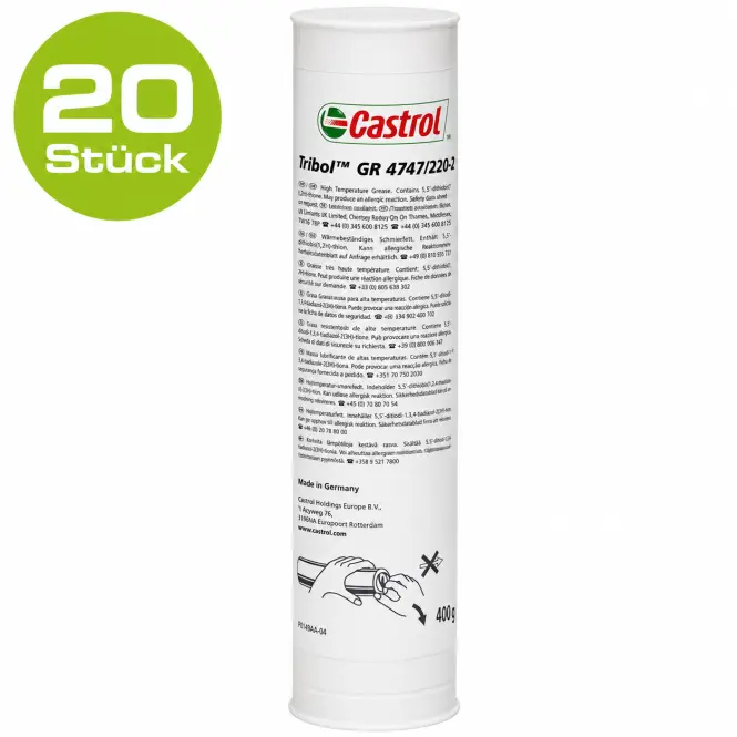 Produktfoto 1 von CASTROL 400 gr. Kartusche 20 Stück